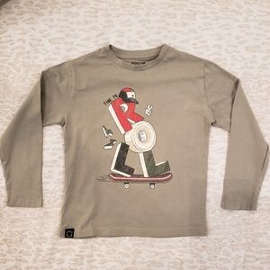 MAYORAL Olive Green Skate L/S Tee Sz 6